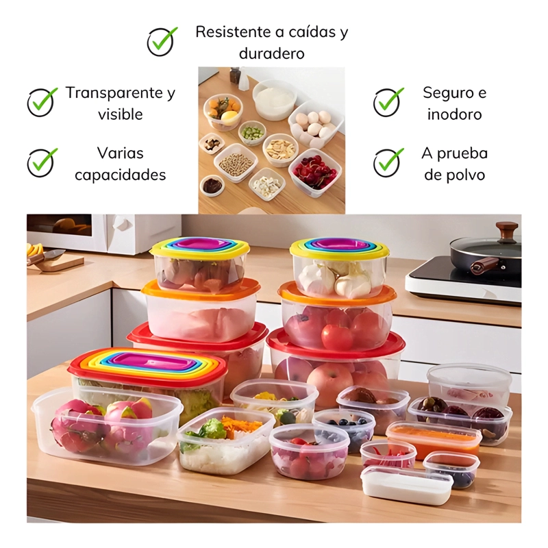 CONTENEDOR HERME TICO CUADRADO TAPER PLASTICO 5U - 1