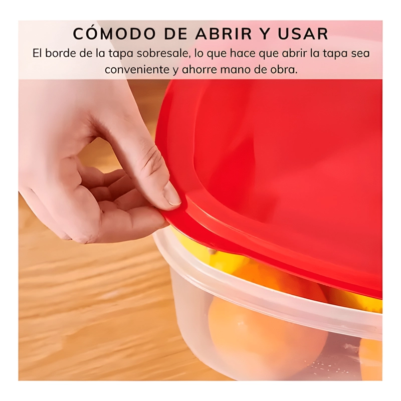 CONTENEDOR HERME TICO CUADRADO TAPER PLASTICO 5U - 2