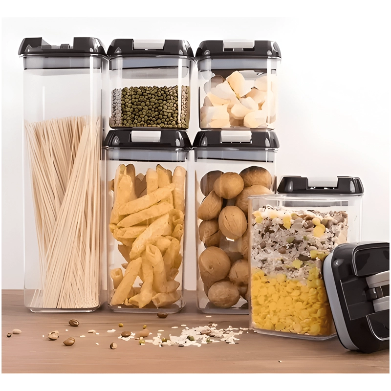 SET 7 CONTENEDORES HERME TICOS ALIMENTOS PARA DESPENSA - 3