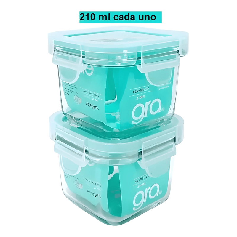 PACK 6 POTES VIDRIO HERME TICOS PEQUEÑOS 150/165/210 ML - 1