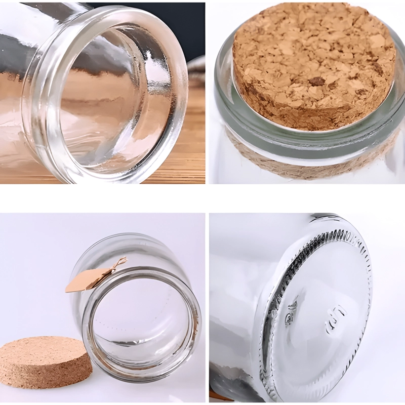 PACK 12 FRASCO VIDRIO DECORATIVO CORAZON TAPA CORCHO 100 ML - 3