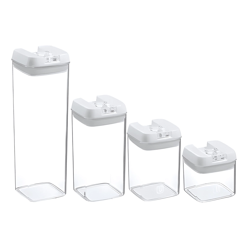 PACK 14 CONTENEDORES HERME TICOS PLASTICO, BLANCO - 2