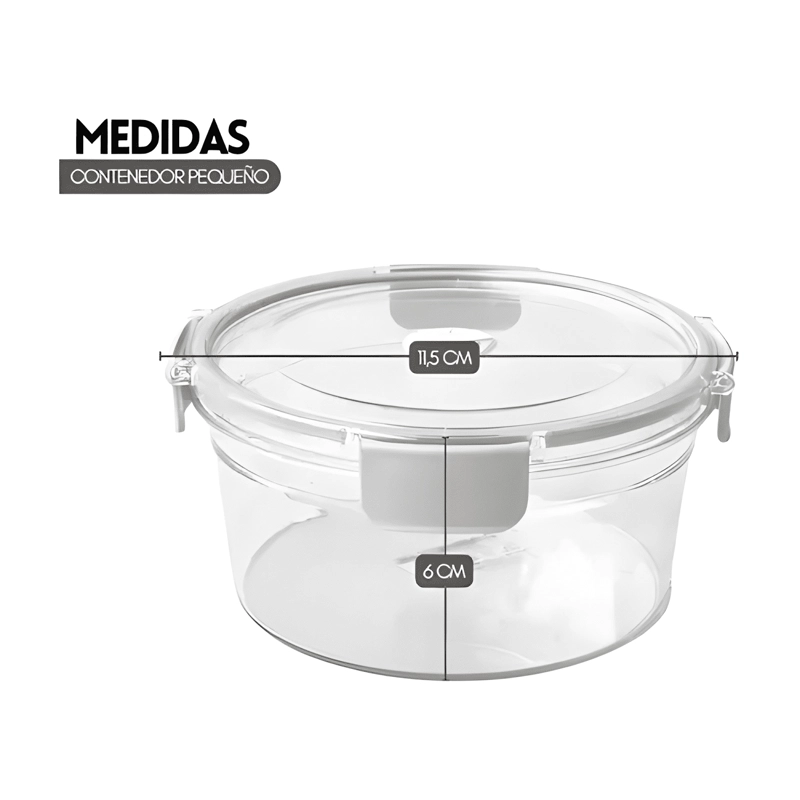 SET 3 CONTENEDORES TUPPER HERME TICOS PARA ALIMENTOS - 1