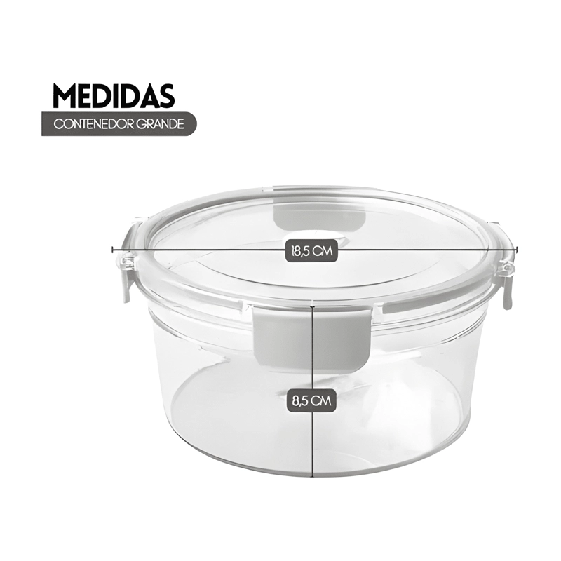 SET 3 CONTENEDORES TUPPER HERME TICOS PARA ALIMENTOS - 3