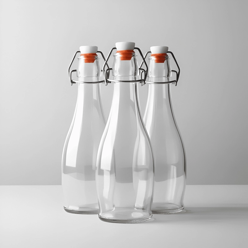 BOTELLA DE VIDRIO 500 ML TAPA SWING TOP, CERVEZA/JUGO 3U - 1