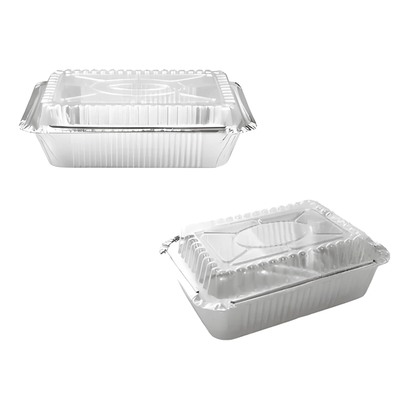 ENVASE ALUMINIO DESECHABLE 20X13 CM 100U, TRANSPARENTE #2 - 2