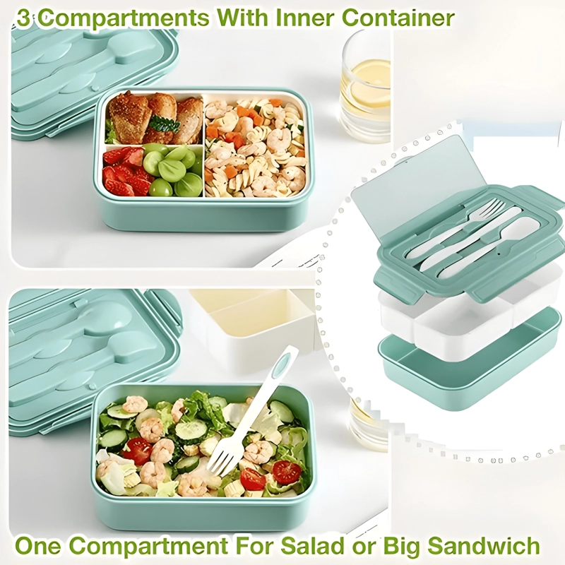 CONTENEDOR BENTO BOX FIAMBRERA 1400 ML MICROONDAS - 3