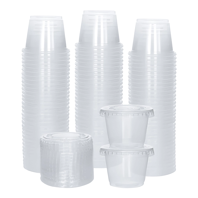 ENVASE POCILLO SALSERO DEGUSTADOR 1 OZ CON TAPA 50U - 1
