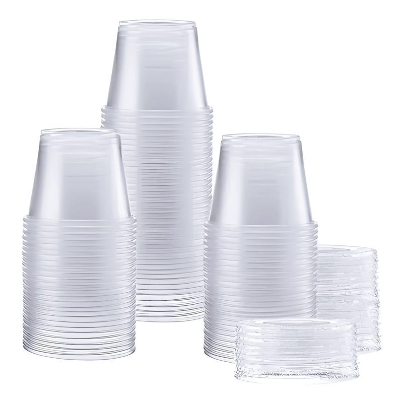 ENVASE POCILLO SALSERO DEGUSTADOR 1 OZ CON TAPA 50U - 2