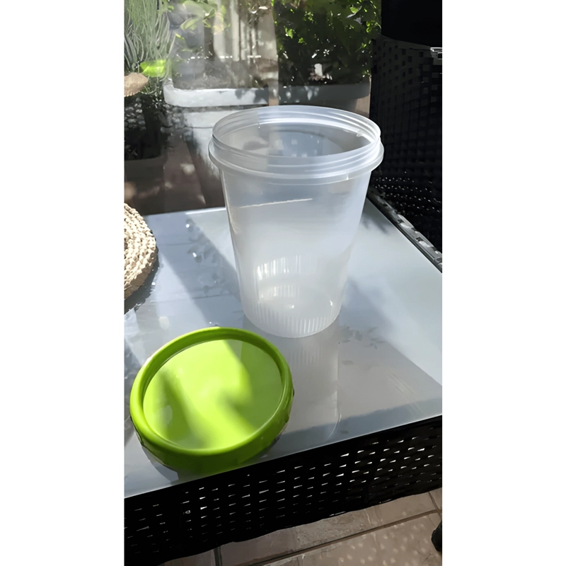 CONTENEDOR POTE TAPER CON ROSCA GRADUADO 1700 ML - 1