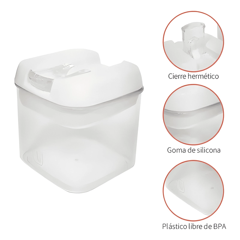 CONTENEDOR HERME TICO PLASTICO 7U, TRANSPARENTE - 4