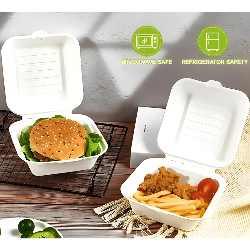CONTENEDOR DESECHABLE COMPOSTABLE PARA ALIMENTOS 50U - 1