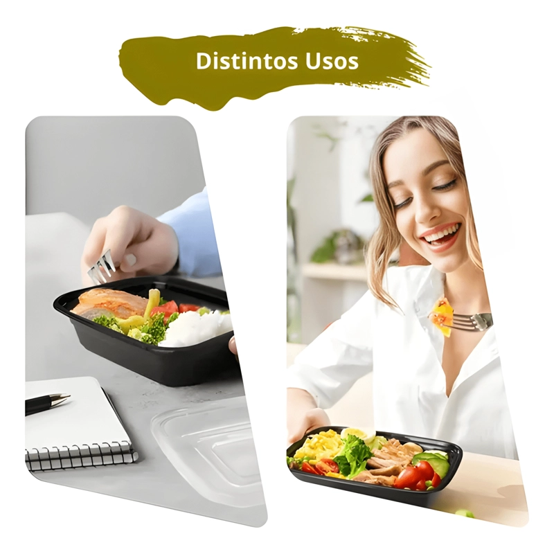 CONTENEDOR MEAL PREP RECTANGULAR REUTILIZABLE 350 ML 10U - 4