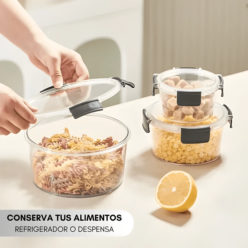 TAPER PLASTICO CONTENEDOR HERME TICO PARA ALIMENTOS 3U - 4