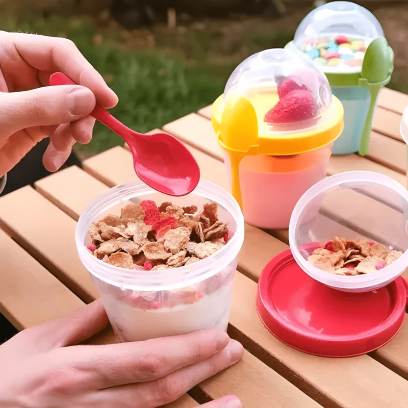 SET 2 VASOS PARA YOGURT Y CEREALES 500 ML - 2