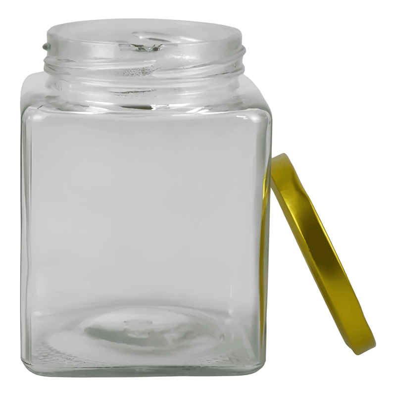 PACK 12 FRASCO VIDRIO CUADRADO CON TAPA 200 ML - 3