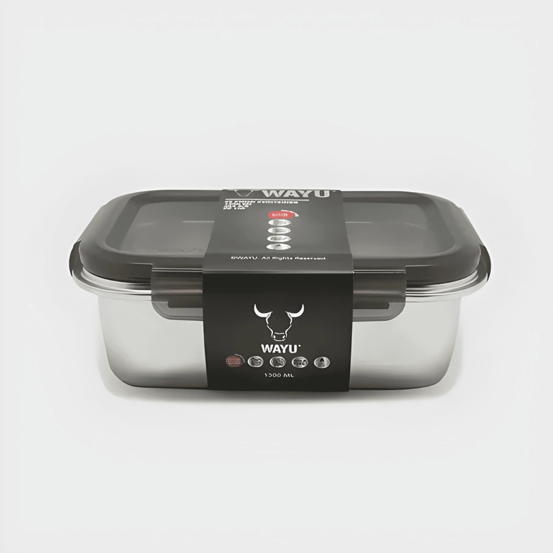 ENVASE HERME TICO CONTENEDOR 1300 ML APTO HORNO, PLATEADO - 2