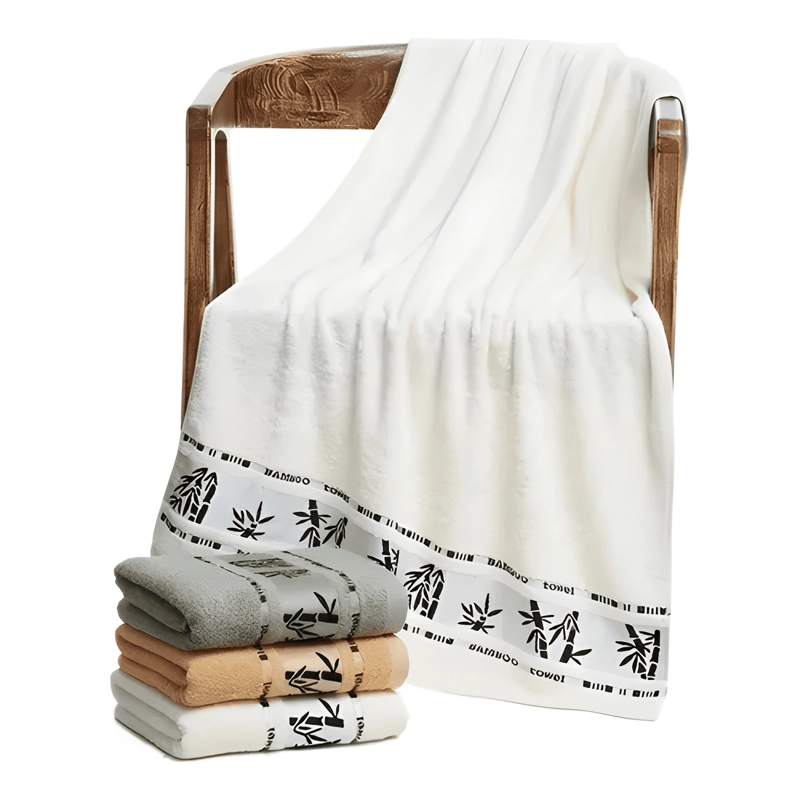 SET 2 TOALLA DE BAÑO ALGODON BAMBOO SUPER SUAVES ABSORBENTES - 4