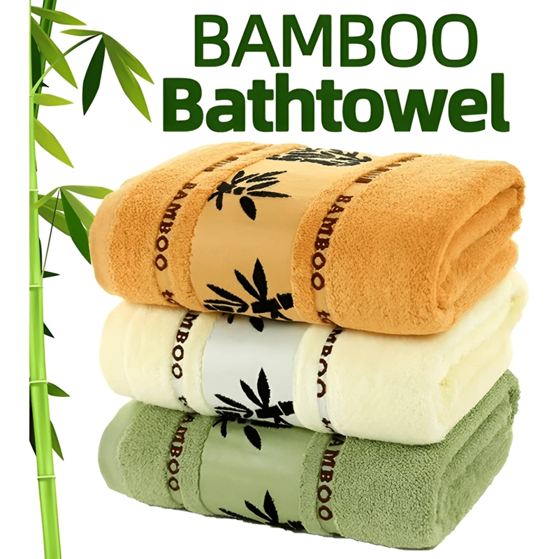 SET 4 TOALLA DE BAÑO ALGODON BAMBOO SUPER MICROFIBRA - 4
