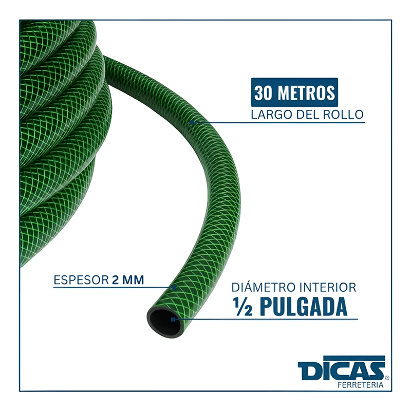 MANGUERA JARDIN REFORZADA 1/2 PULGADA 30 METROS - 4