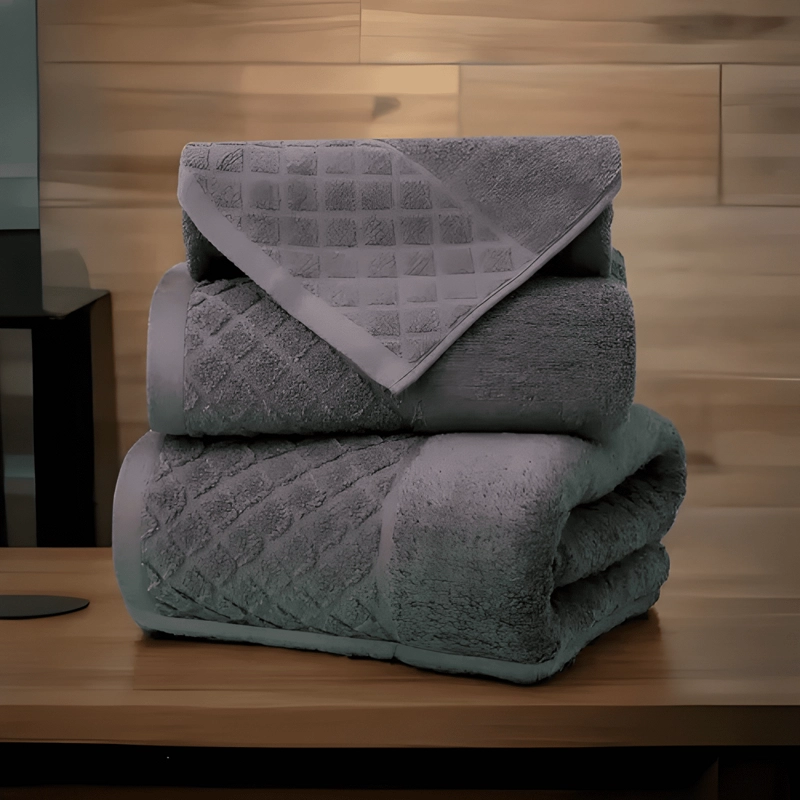 TOALLA EXTRA GRANDE 100*140CM 100% ALGODON LISO MARRON - 3