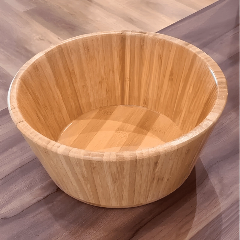 BOWL CUENCO ENSALADERA DE MADERA BAMBU PLATO ENSALADA - 4
