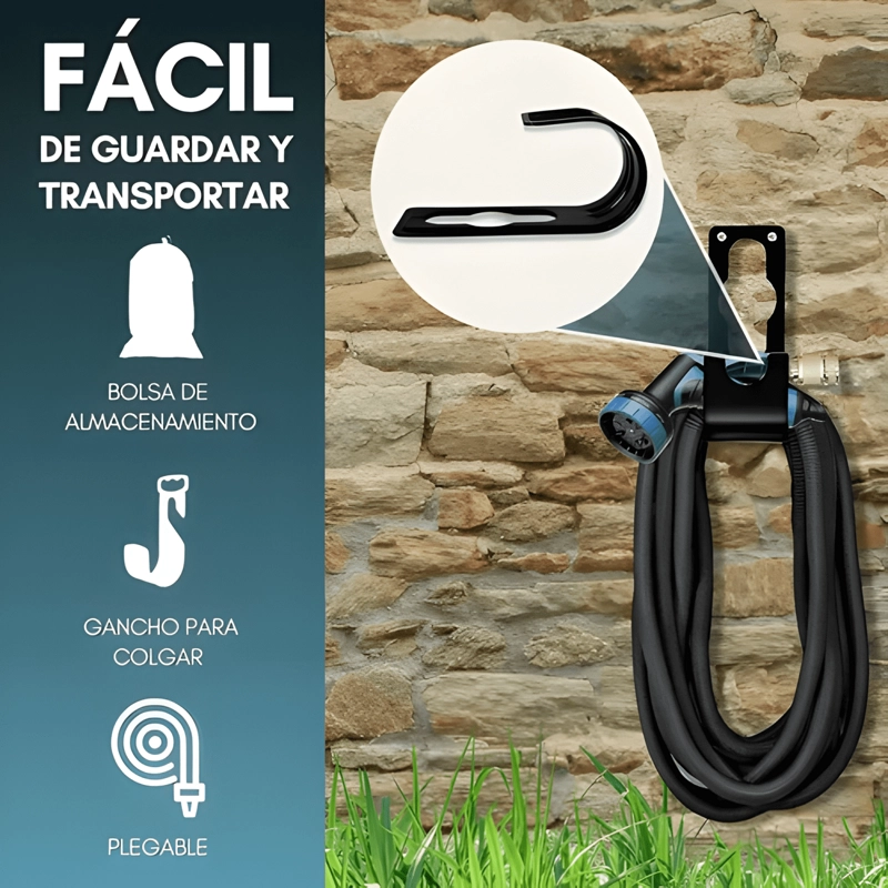MANGUERA RETRACTIL EXPANDIBLE JARDIN 30 MTS MAS ACCESORIOS - 3