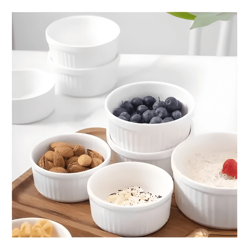 PACK 6 POCILLO RAMEKIN CERAMICA PORCELANA 9 CM SALSAS - 2