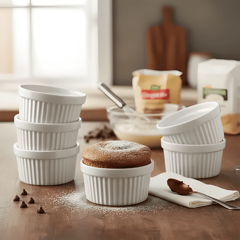 PACK 6 POCILLO RAMEKIN CERAMICA PORCELANA 9 CM SALSAS - 4