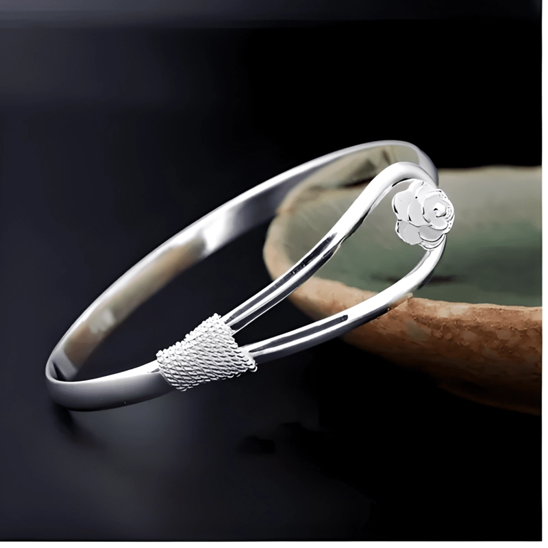 PULSERA PARA MUJER CHAPADA EN PLATA CON DIAMANTES DE - 2