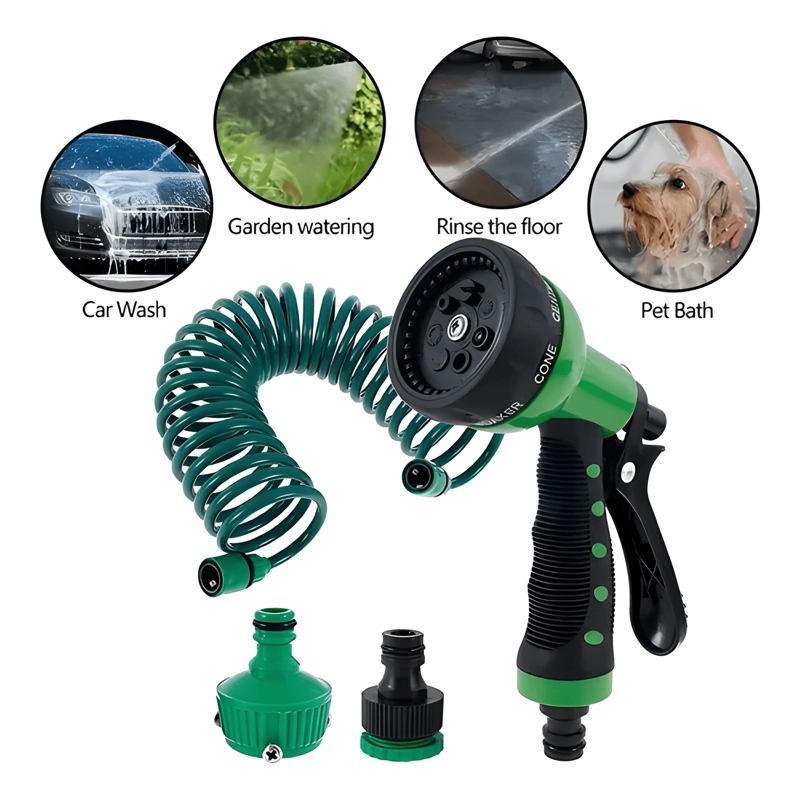 MANGUERA DE JARDIN BOBINA RETRACTIL 15 METROS EXTENSIBLE - 2