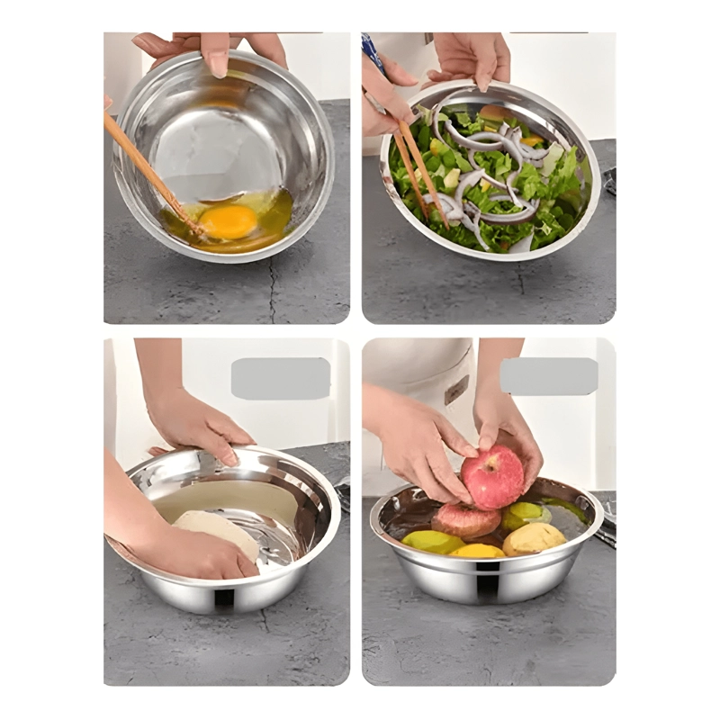 PACK 12 BOWL PROFUNDO 25 CM ACERO REPOSTERIA COCINA #3 - 4