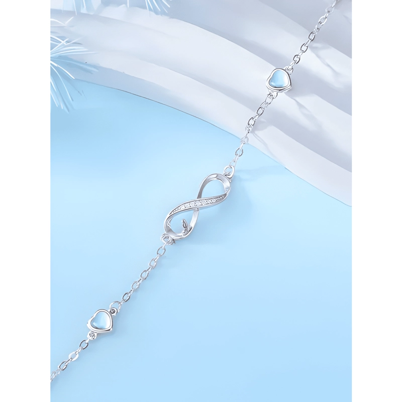 PULSERA INFINITO PLATA 925 PIEDRA PREMIUM JOYERIA FINA - 1
