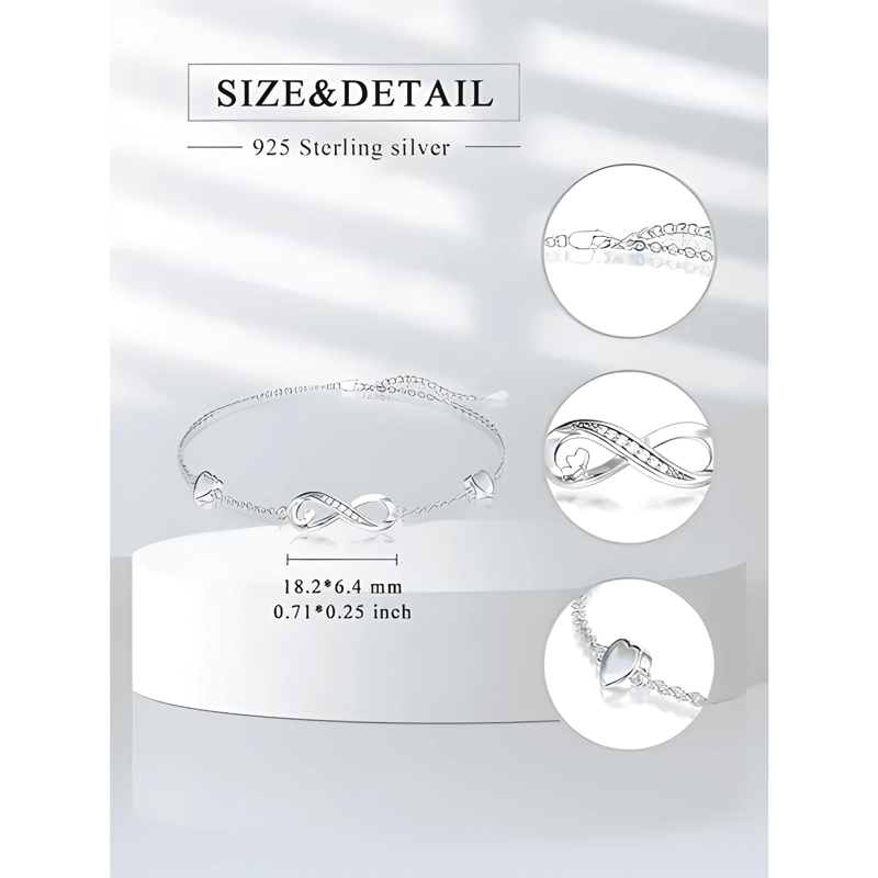 PULSERA INFINITO PLATA 925 PIEDRA PREMIUM JOYERIA FINA - 2