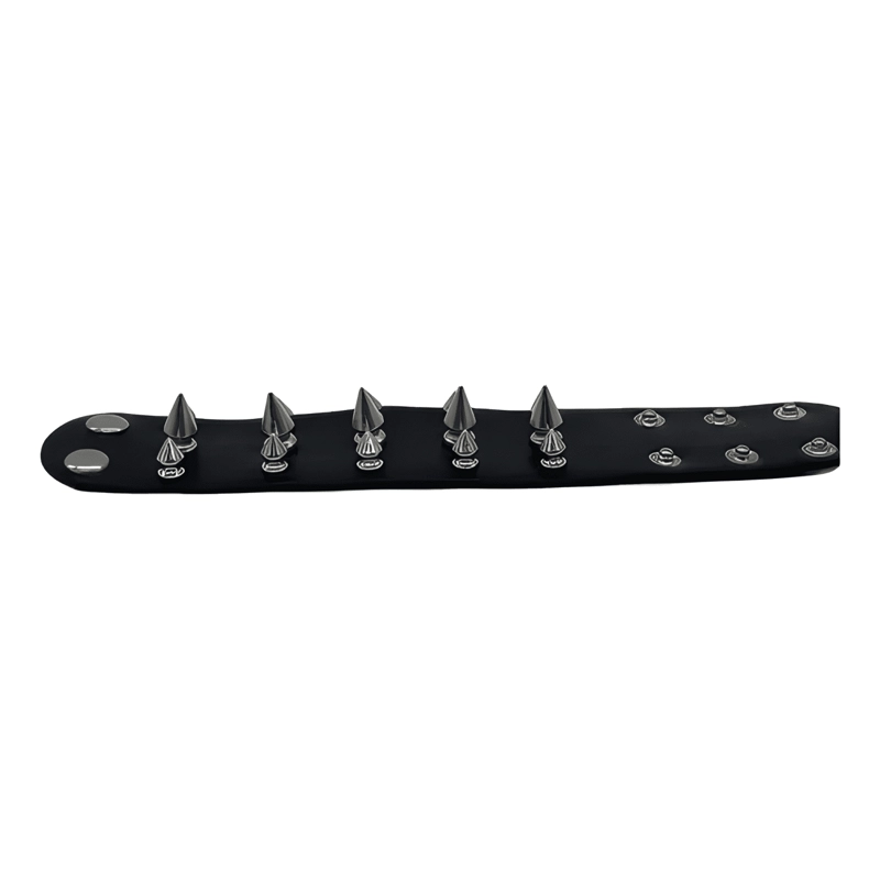 BRAZALETE PULSERAS PUNK ROCK REMACHES MUÑEQUERA PUNTAS - 2