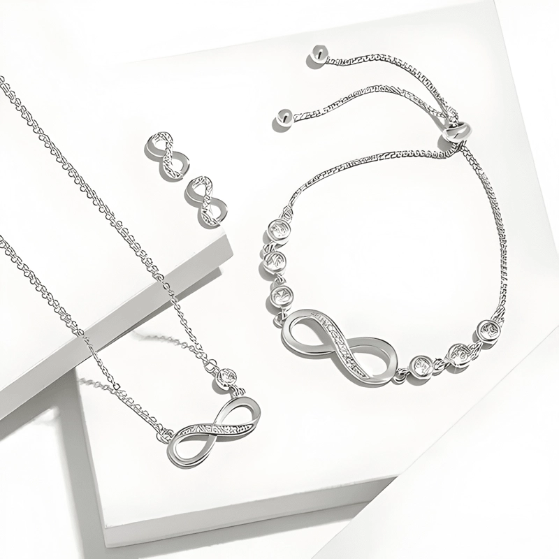 PULSERA INFINITO AJUSTABLE DE PLATA LEY S925 + BOLSA + - 4