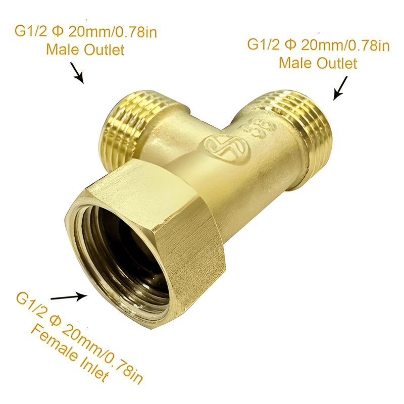 CONECTOR TIPO T MACHO HEMBRA ROSCA 1/2 HE HE HI LATON - 2