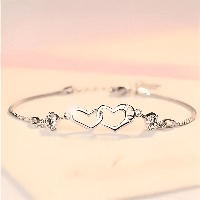 PULSERA ELEGANTE PARA MUJER DAMA CORAZON DE CRISTAL AMOR #2 - 2