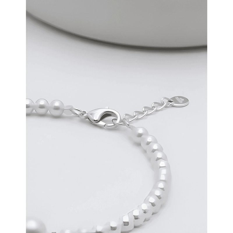 PULSERA PLATA 925 PERLAS CON 3 PERLAS DE RIO REGALO MUJER - 3