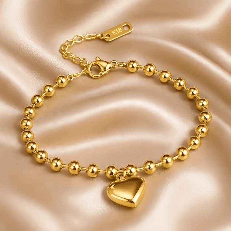 PULSERA MUJER AJUSTABLE CORAZON ORO 18KT - 1003O - 2