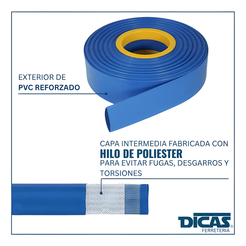 MANGUERA PLANA LAY FLAT MOTOBOMBA 3 PULGADAS 50 METROS #2 - 4