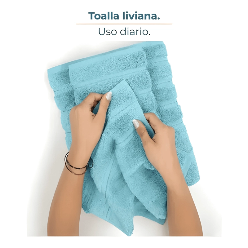TOALLAS DE BAÑO JUEGO 4 UNIDADES CANNON 400GR 100% ALGODON - 1