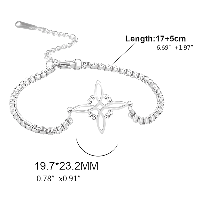 PULSERA NORDICA NUDO DE BRUJA CELTA ACERO PROTECCION - 1