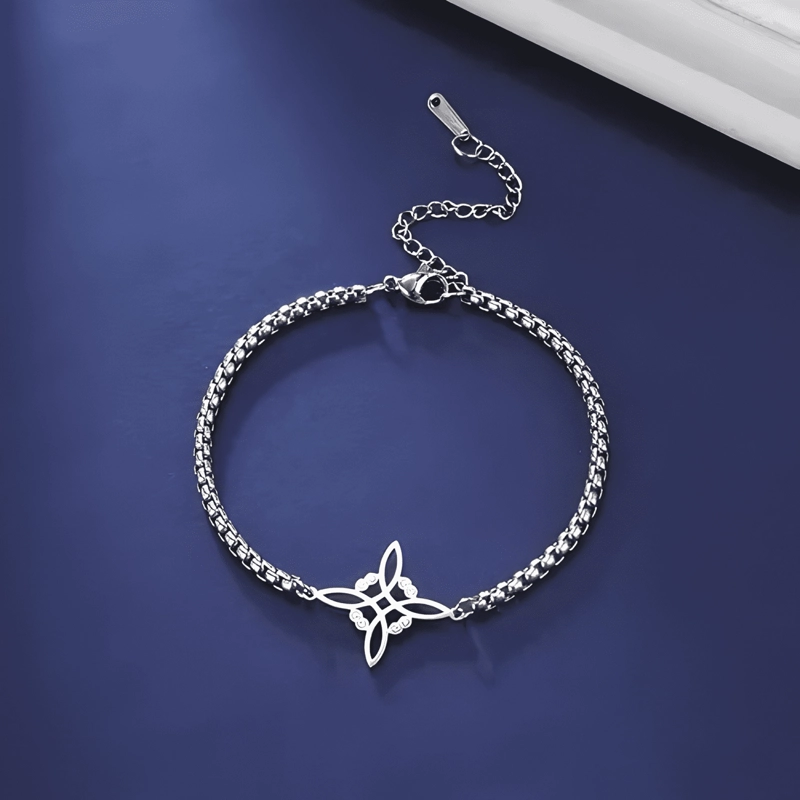 PULSERA NORDICA NUDO DE BRUJA CELTA ACERO PROTECCION - 3