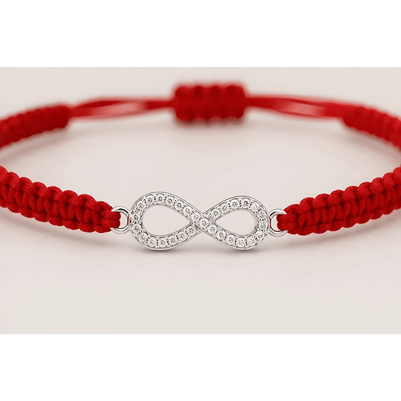 PULSERA HILO INFINITO PLATA 925 PROTECCION AMOR MUJER #2 - 1