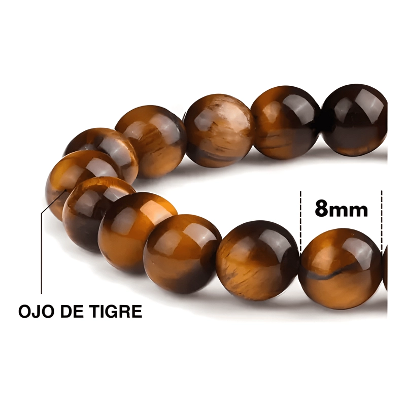 PULSERA OJO DE TIGRE AJUSTABLE PIEDRA NATURAL UNISEX PARA - 2