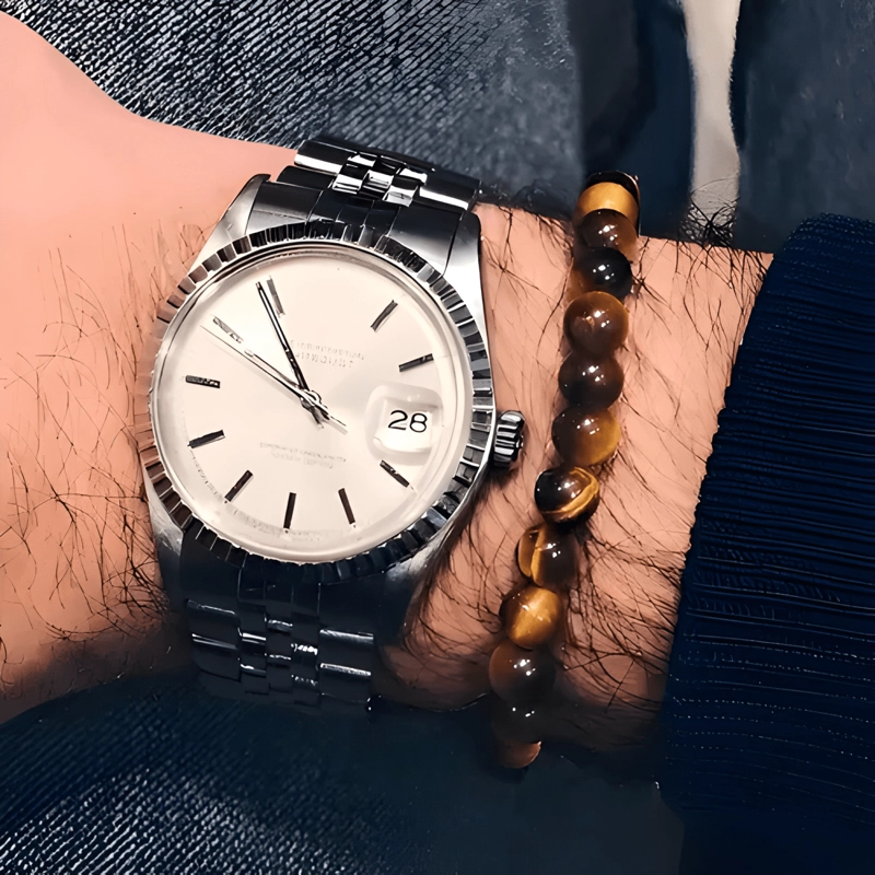 PULSERA OJO DE TIGRE AJUSTABLE PIEDRA NATURAL UNISEX PARA - 3