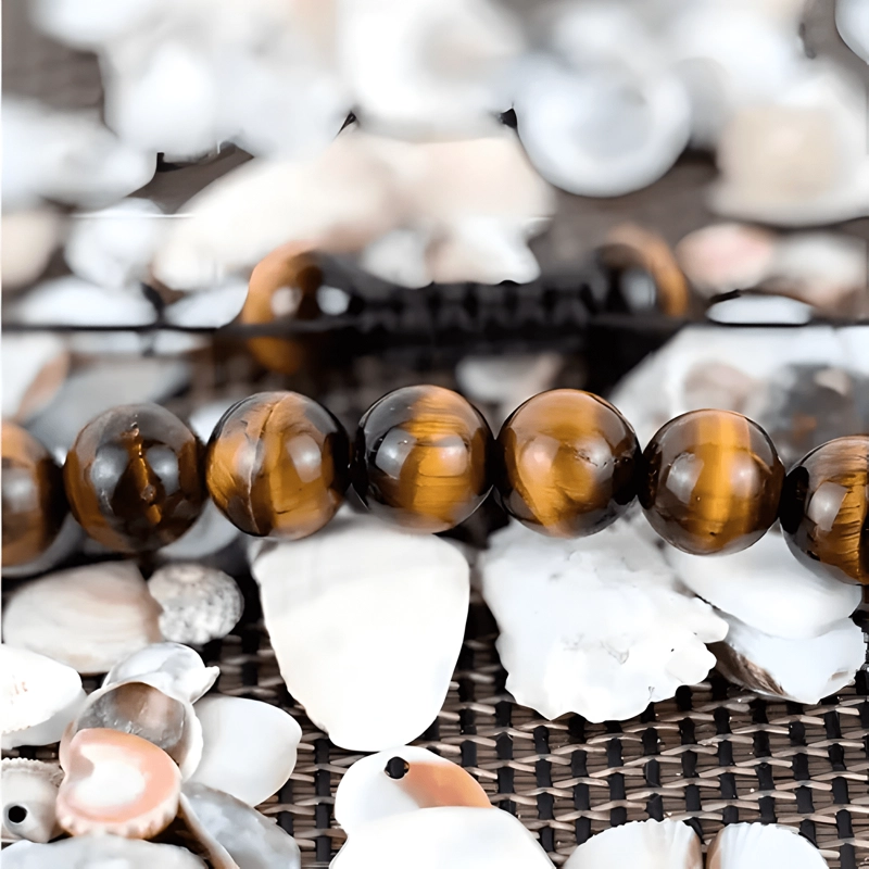 PULSERA OJO DE TIGRE AJUSTABLE PIEDRA NATURAL UNISEX PARA - 4