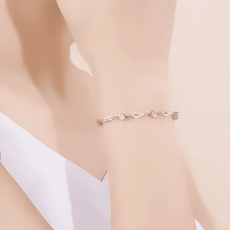 PULSERA DE PLATA FINA 925 AMATISTA +CAJA REDONDA LILA #9 - 3