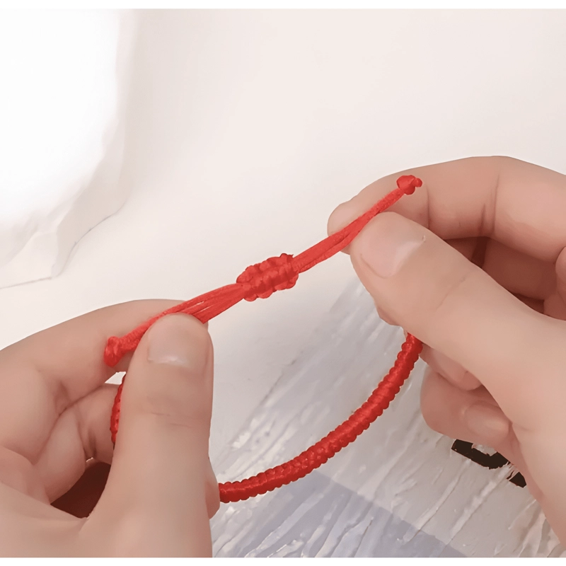 PULSERA HILO PACK 2 PROTECCION Y SUERTE AJUSTABLE ROJO - 1
